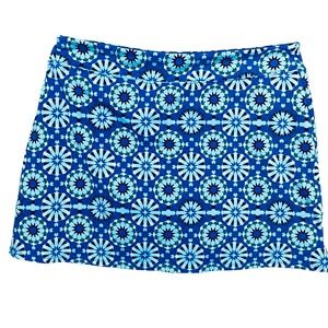 Tranquility Colorado Clothing Blue Geometric Kaleidoscope Active Skort Large